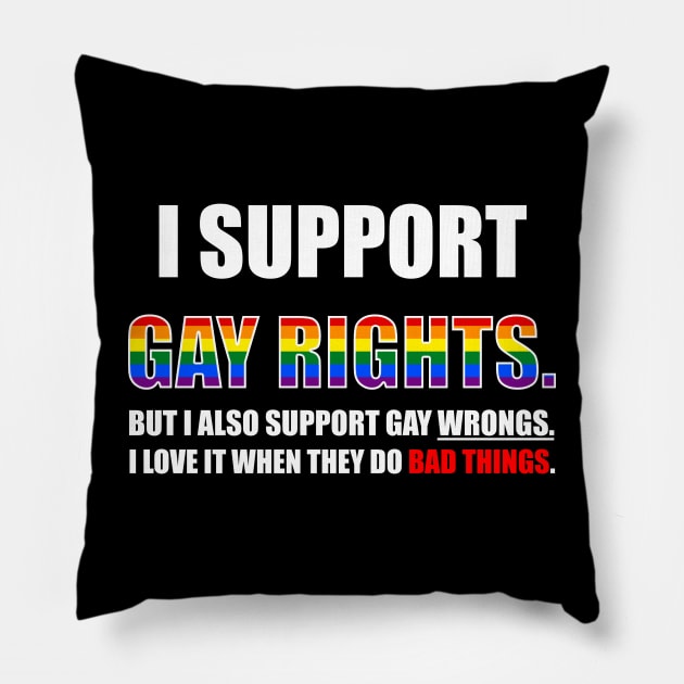 I Support Gay Rights Pillow by CosmicFlyer