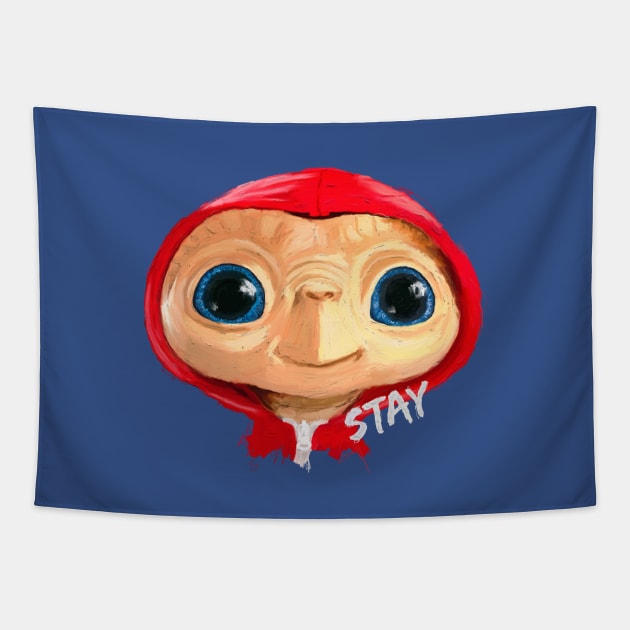 Cute E.T. Tapestry by figue