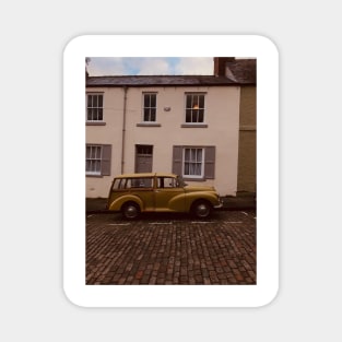 Vintage car on cobbled streets, Durham Magnet