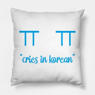 CRIES IN KOREAN Pillow