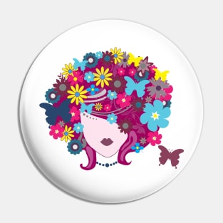 Flower Lady Pin