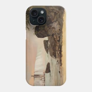 View of the Canadian Falls and Goat Island by Frederic Edwin Church Phone Case