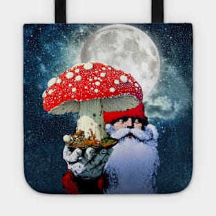 Amanita Muscaria the Red Mushroom with White Spots is Santa Claus's High Flying Reindeer Tote