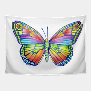 Rainbow Butterfly Heraldic Tapestry