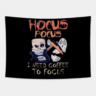 Hocus Pocus I Need Coffee To Focus Tapestry