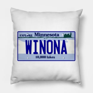 Winona License Plate Pillow