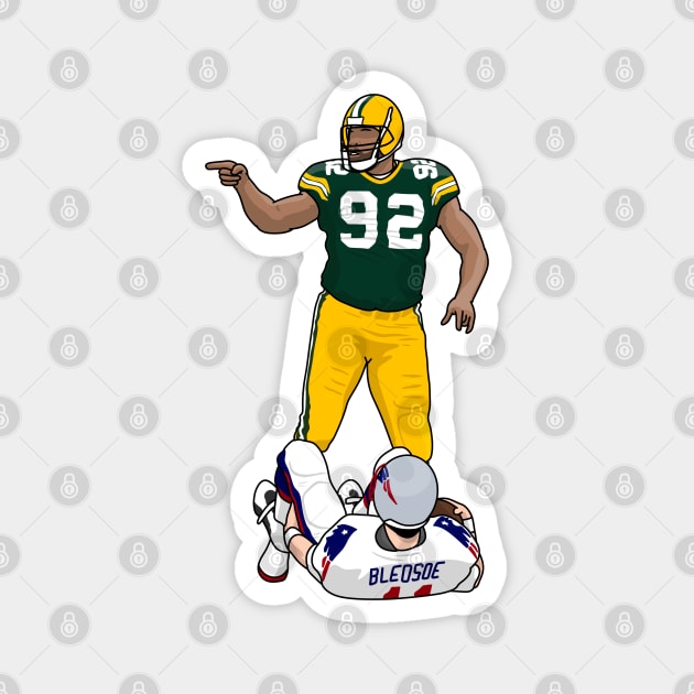 reggie and greenbay Magnet by rsclvisual