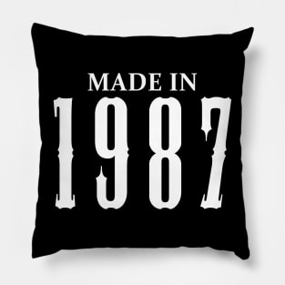 Made in 1987 year | Simple White Pillow