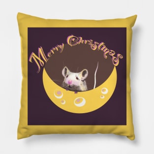 Merry Christmas with a mouse Pillow