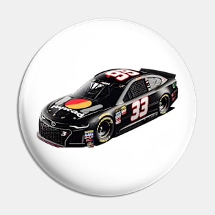 Cool black Nascar car number 33, greatest champion Pin