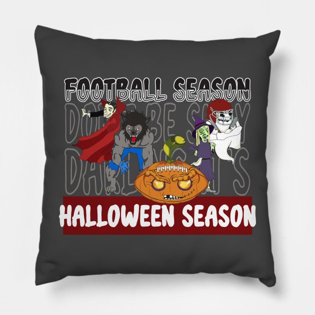 Football Season- Halloween Season Pillow by MisconceivedFantasy