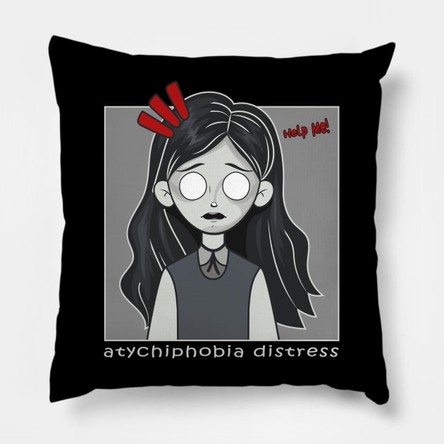 Atychiphobia Pillow by DMS DESIGN