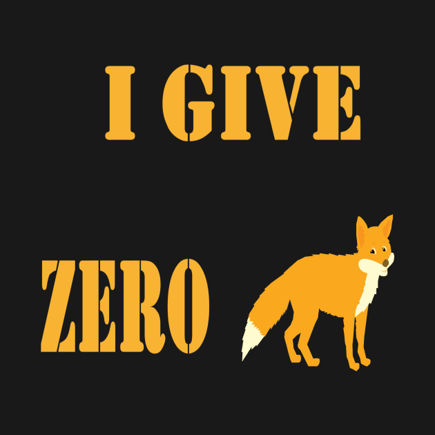 I give zero fox by NT85