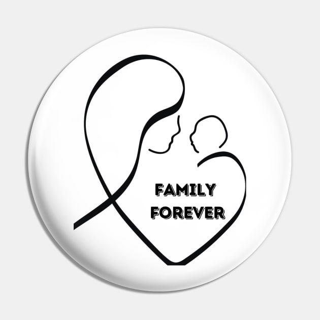 An outline of Mother and Child Pin by BOUTIQUE MINDFUL 