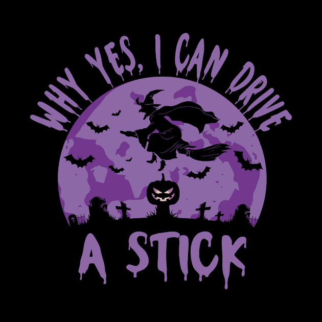 Why Yes I Can Drive A Stick Witch by StarTshirts