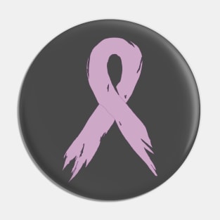 Battled Testicular Cancer Ribbon - Hand Drawn Pin