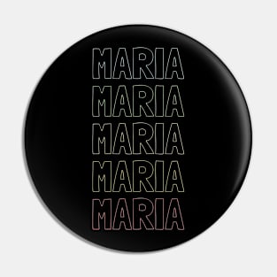 Maria Name Pattern Pin