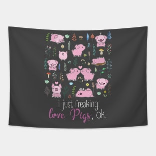 I Just Freaking Love Pigs. Tapestry