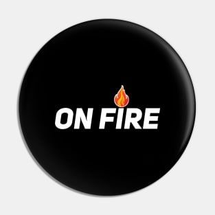 On Fire Text Pin