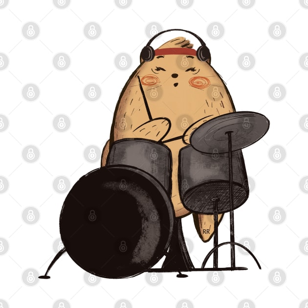 DRUMMER CAT MUSICIAN Cute Kitty by Rightshirt