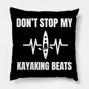 kayaking heartbeat Pillow