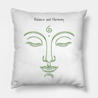 Buddha Babe T-Shirt - Balance and Harmony  - Green print design Pillow