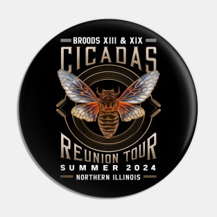 Cicada 2024-Double Brood Emergence XIII & XIX Reunion vintage Pin