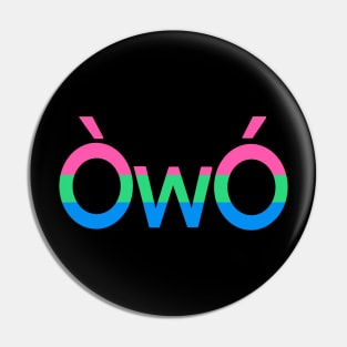 ÒwÓ Polysexual angry owo pride emoticon Pin