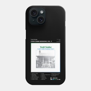 Todd Snider - Cash Cabin Sessions, Vol. 3 Tracklist Album Phone Case