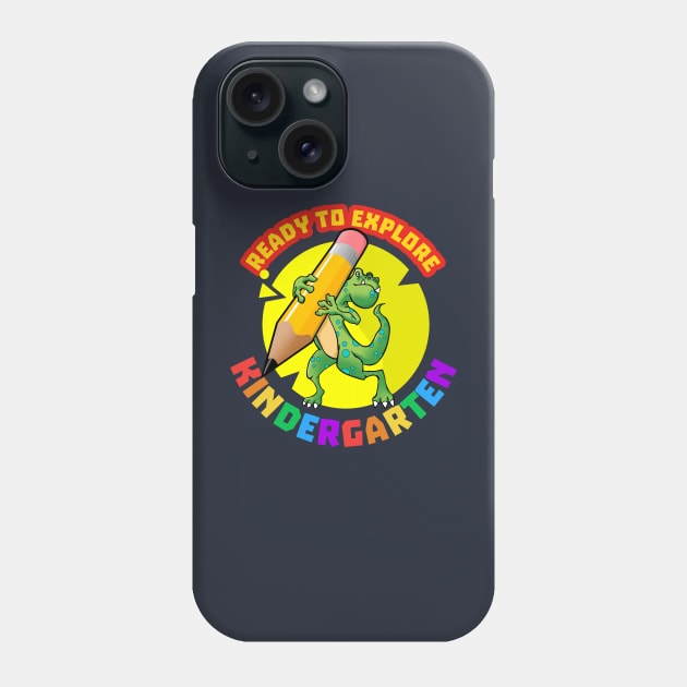 Ready to explore Kindergarten | Cartoon Dinosaur Phone Case by Ashley-Bee