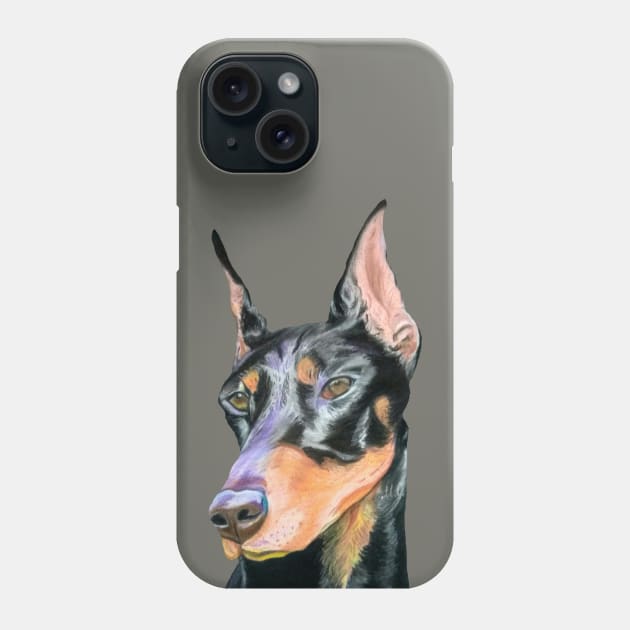 The Portrait of Doberman Pinscher Phone Case by mariasibireva