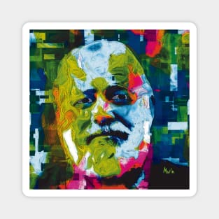 Ernest Hemingway V - Art by Zoran Maslic Magnet