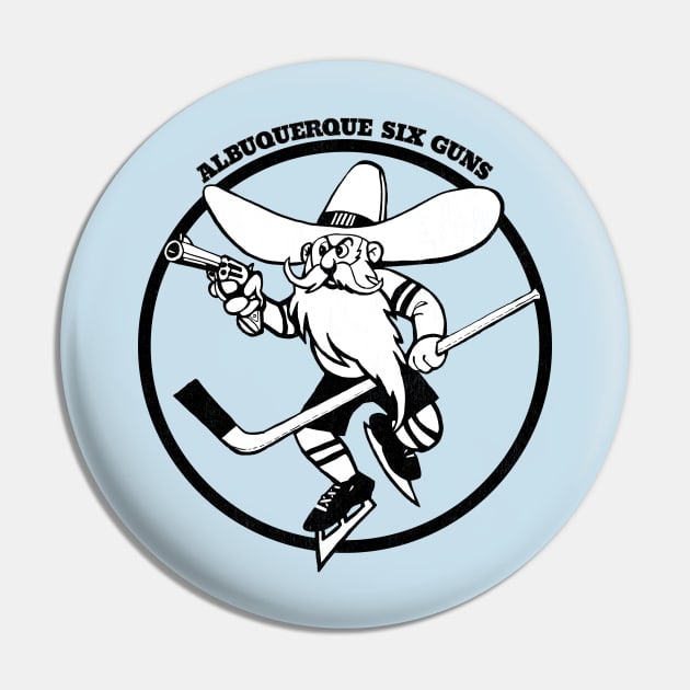 Defunct - Albuquerque Six Guns Hockey Pin by LocalZonly