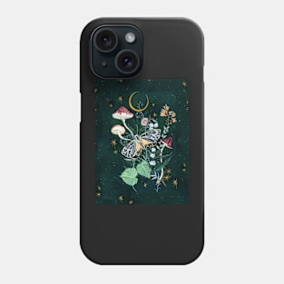 Mushroom Night Moth Phone Case