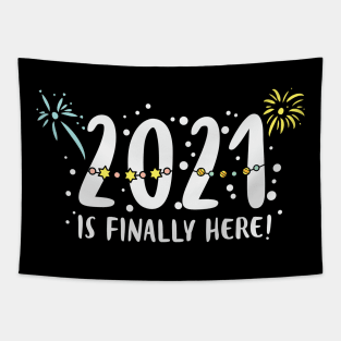 2021 is Finally Here Happy Holidays Tapestry