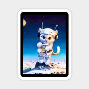 Astronaut Cat Magnet