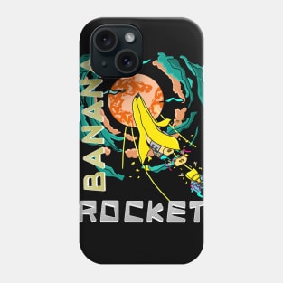 Banana Rocket Flight to the Red Moon Phone Case