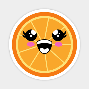 Cute Orange Kawaii Magnet