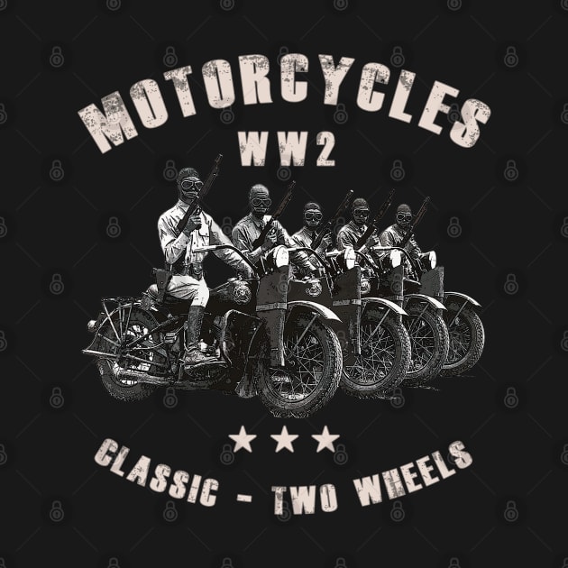 WW2 classic retro motorcycles by Jose Luiz Filho