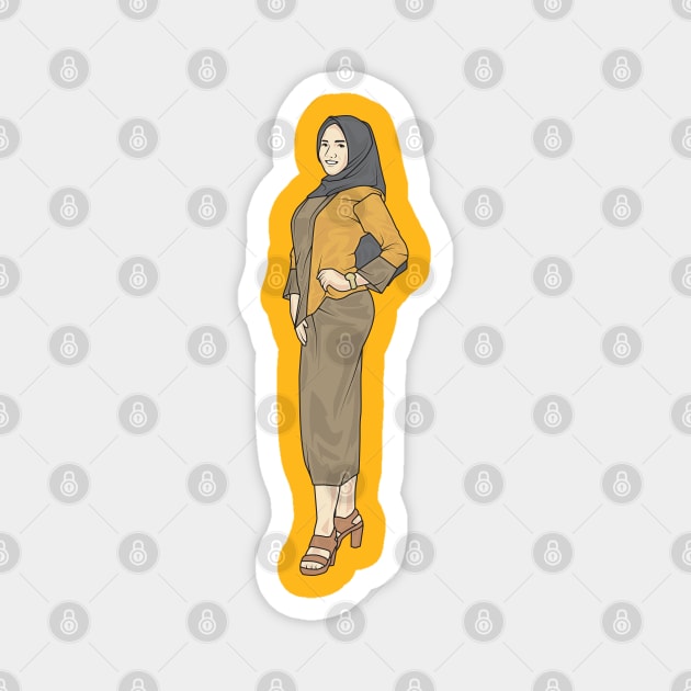 Yello Kebaya Magnet by crissbahari