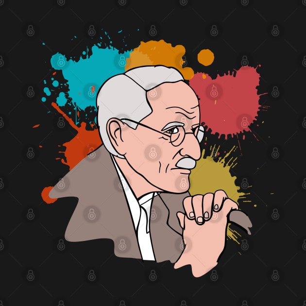 Carl Gustav Jung Portrait - Jungian Psychology Teacher - Paint Edition by isstgeschichte