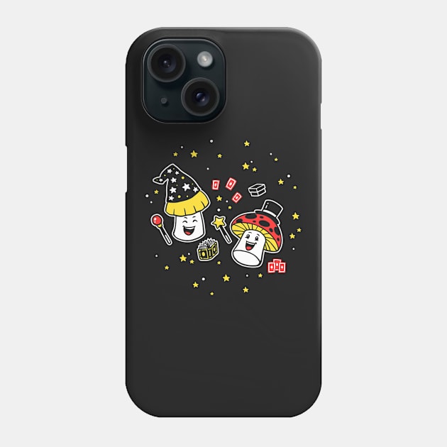 Magic Mushrooms Phone Case by dumbshirts