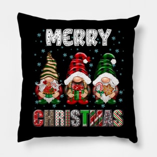 Merry Christmas Gnome Family Funny Xmas Tree Women Men Kids Pillow