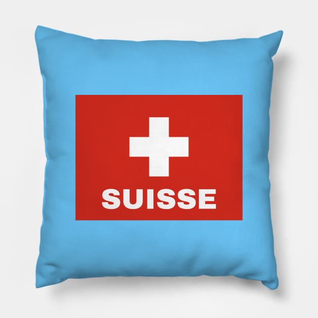 Switzerland Flag with Suisse Pillow by aybe7elf