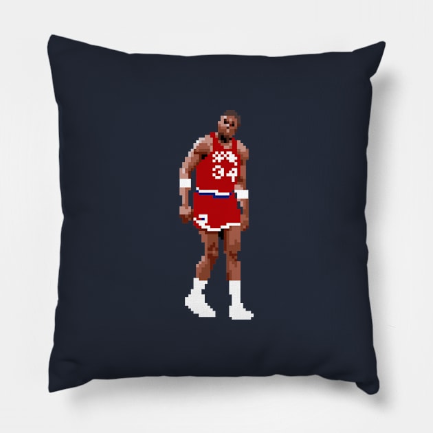 Charles Barkley Sixers Pixel Pillow by qiangdade