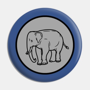 Grey elephant Pin