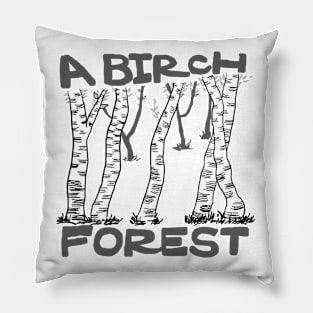 a birch forest Pillow