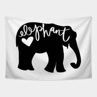 Elephant Love - Silhouette Tapestry