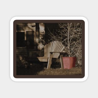 Outdoor Chair By The Red Pot Magnet