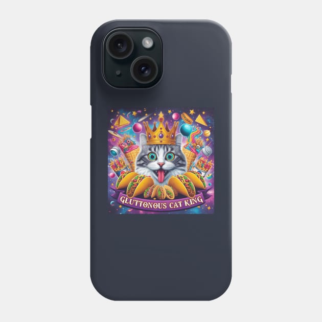 gluttonous cat king Phone Case by Xonmau